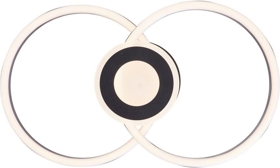 BreLight Led-plafondlamp Bray 30 x 52 cm 2900 lm 3000 k warmwit metaal zwart - Foto 5