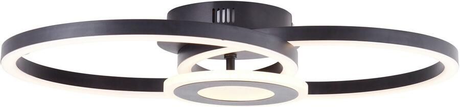 BreLight Led-plafondlamp Bray 30 x 52 cm 2900 lm 3000 k warmwit metaal zwart - Foto 7