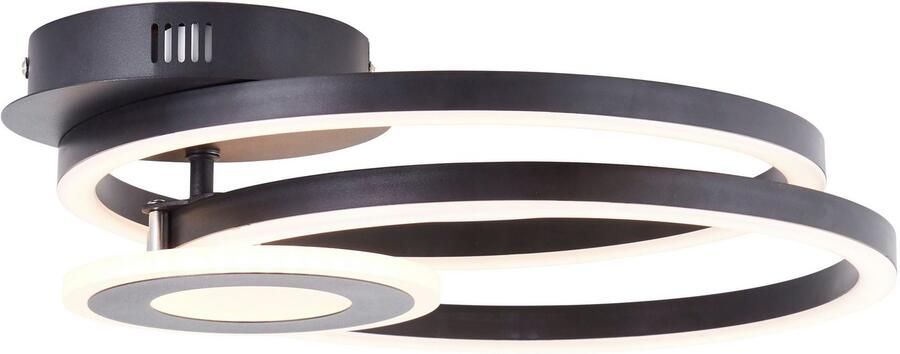 BreLight Led-plafondlamp Bray 30 x 52 cm 2900 lm 3000 k warmwit metaal zwart - Foto 6