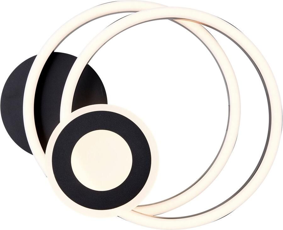 BreLight Led-plafondlamp Bray 30 x 52 cm 2900 lm 3000 k warmwit metaal zwart - Foto 4