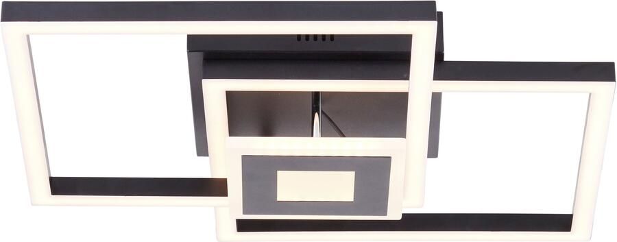 BreLight Led-plafondlamp Bray 40 x 40 cm 2900 lm 3000k warmwit draaibaar zwart - Foto 8