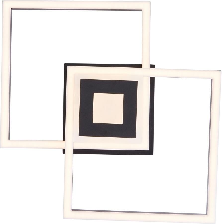 BreLight Led-plafondlamp Bray 40 x 40 cm 2900 lm 3000k warmwit draaibaar zwart - Foto 4