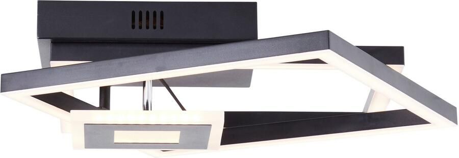 BreLight Led-plafondlamp Bray 40 x 40 cm 2900 lm 3000k warmwit draaibaar zwart - Foto 5