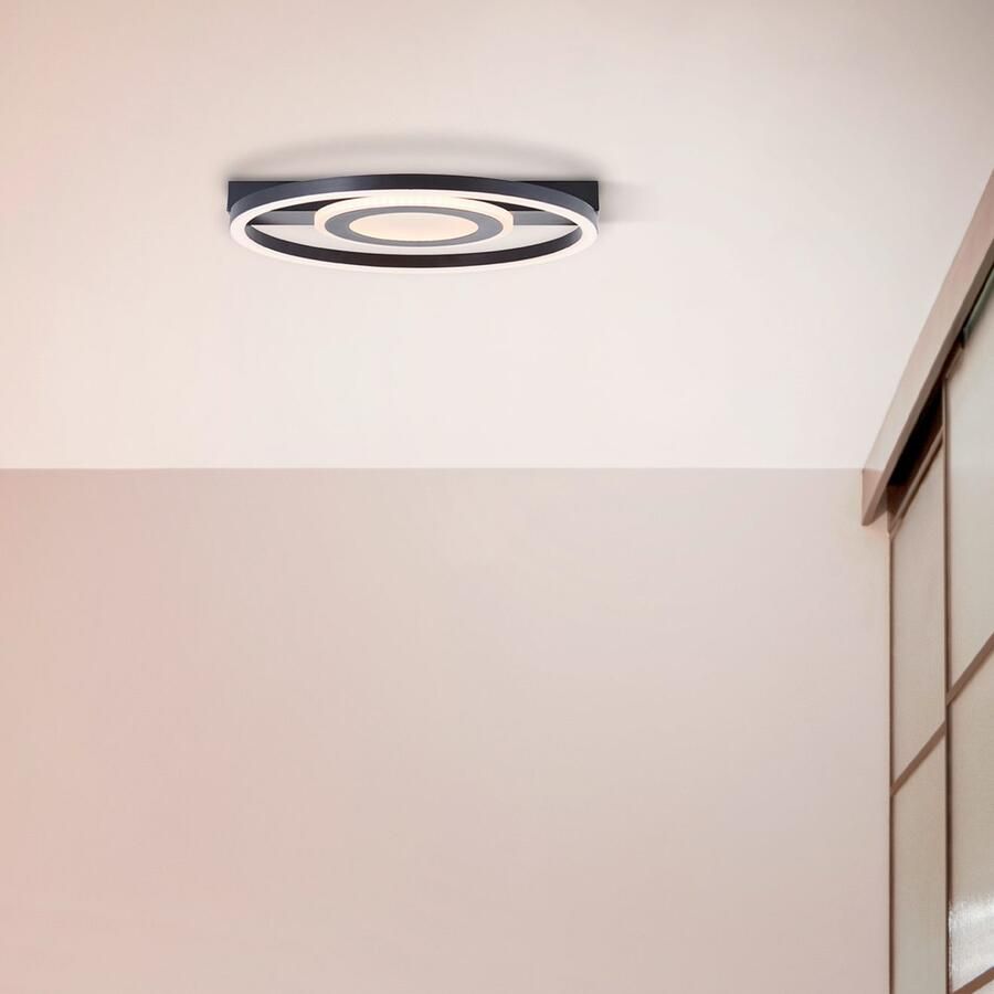 BreLight Led-plafondlamp Maureen 3001 k warmwit metaal zwart - Foto 1