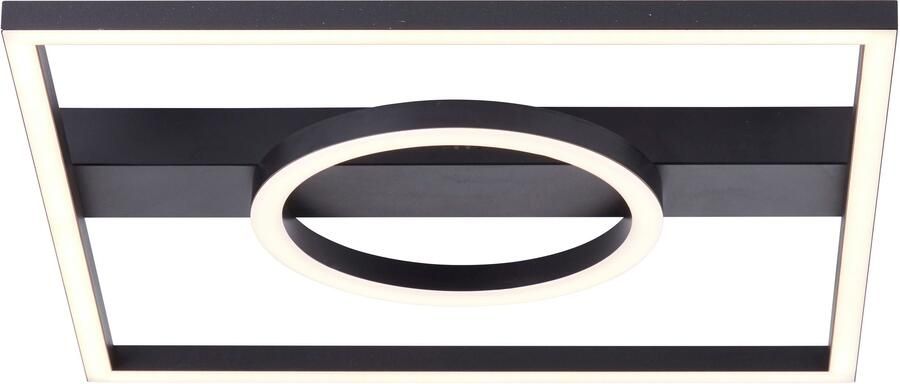 BreLight Led-plafondlamp Maureen 40 x 40 cm 2700 lm 3000 k warmwit metaal zwart - Foto 6