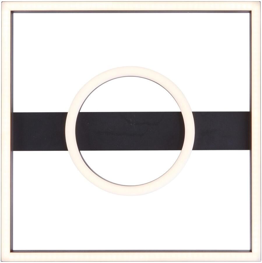 BreLight Led-plafondlamp Maureen 40 x 40 cm 2700 lm 3000 k warmwit metaal zwart - Foto 4