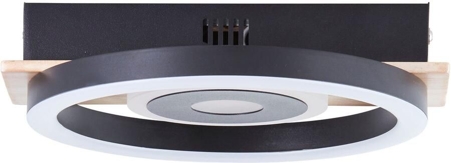 BreLight Led-plafondlamp Maureen met houten accent 22 x 20 cm 1100 lm 3000 k warmwit hout metaal - Foto 5