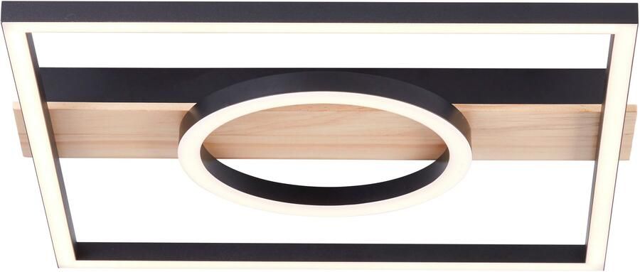 BreLight Led-plafondlamp Maureen met houten accent 40 x 42 cm 2700 lm 3000 k warmwit hout metaal - Foto 6