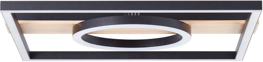 BreLight Led-plafondlamp Maureen met houten accent 40 x 42 cm 2700 lm 3000 k warmwit hout metaal - Foto 5