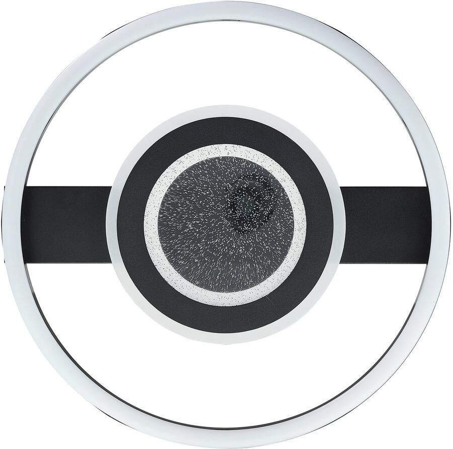 BreLight Led-plafondlamp Queens 37 x 37 cm 2400 lm 3000 k glinsterend effect zwart - Foto 4