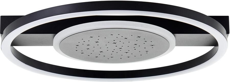 BreLight Led-plafondlamp RENO 37 x 37 cm 2400 lm 3000 k ster glans zwart - Foto 6