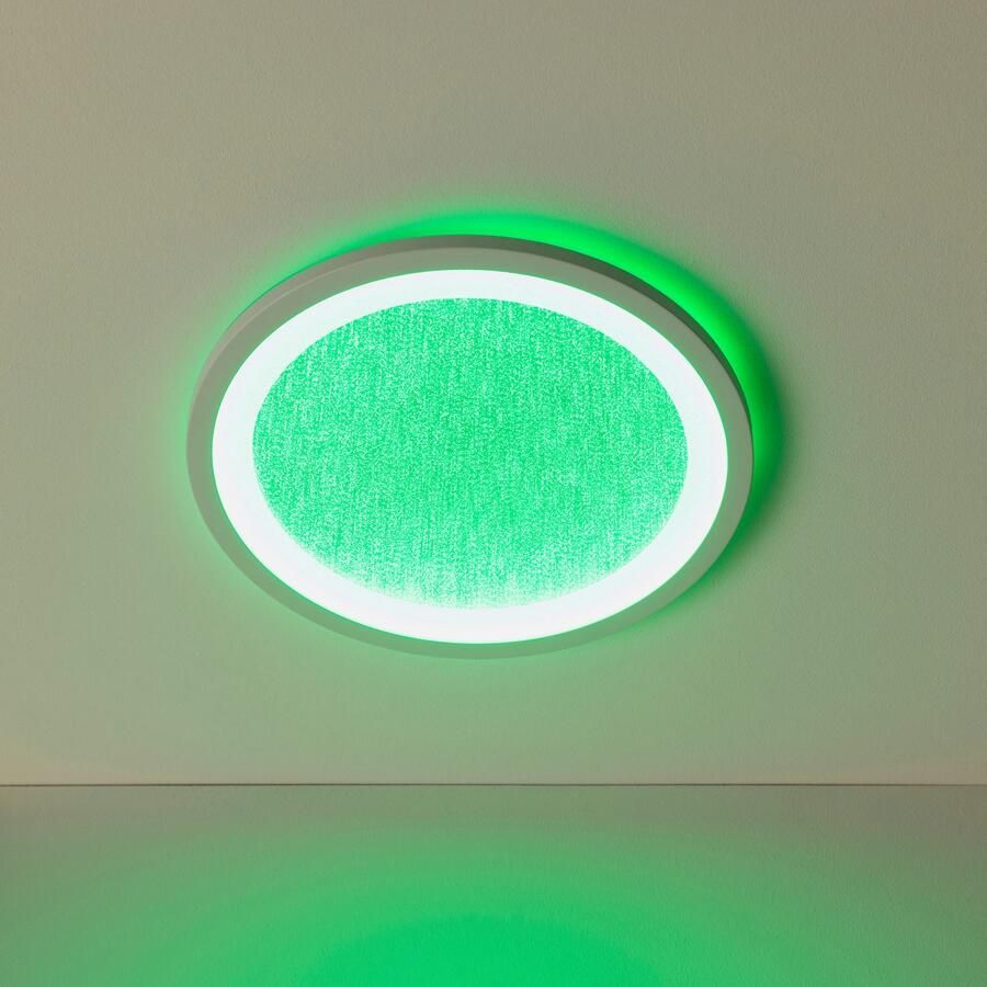 BreLight Led-plafondlamp Tanida LED-plafondlamp glittereffect RGB dimbaar 2200lm 3000-6500K wit - Foto 2