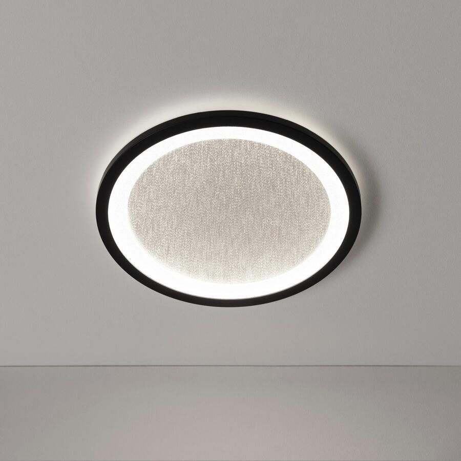 BreLight Led-plafondlamp Tanida LED-plafondlamp met glittereffect 22 W 2200 lm 4000 K zwart