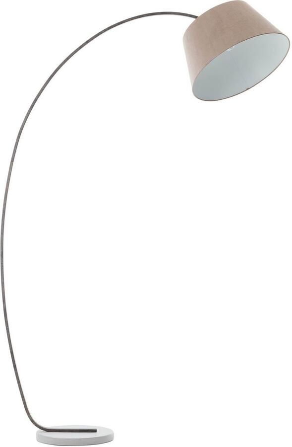 Brilliant Leuchten Booglamp Brok 196 cm hoogte 121 cm uitsteek e27 draaibaar beton metaal textiel taupe (1 stuk) - Foto 7