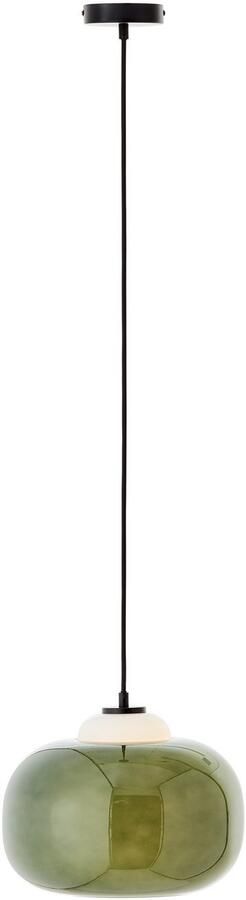 Brilliant Leuchten Hanglamp Blop Hoogte 128 5 cm Ø 30 cm E27 inkortbaar glas metaal - Foto 3