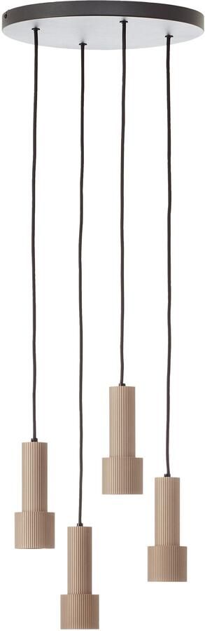 Brilliant Leuchten Hanglamp Cadiz 150 x 35 cm 4x gu10 fitting inkortbaar aluminium zwart bronzen kleur (1 stuk)