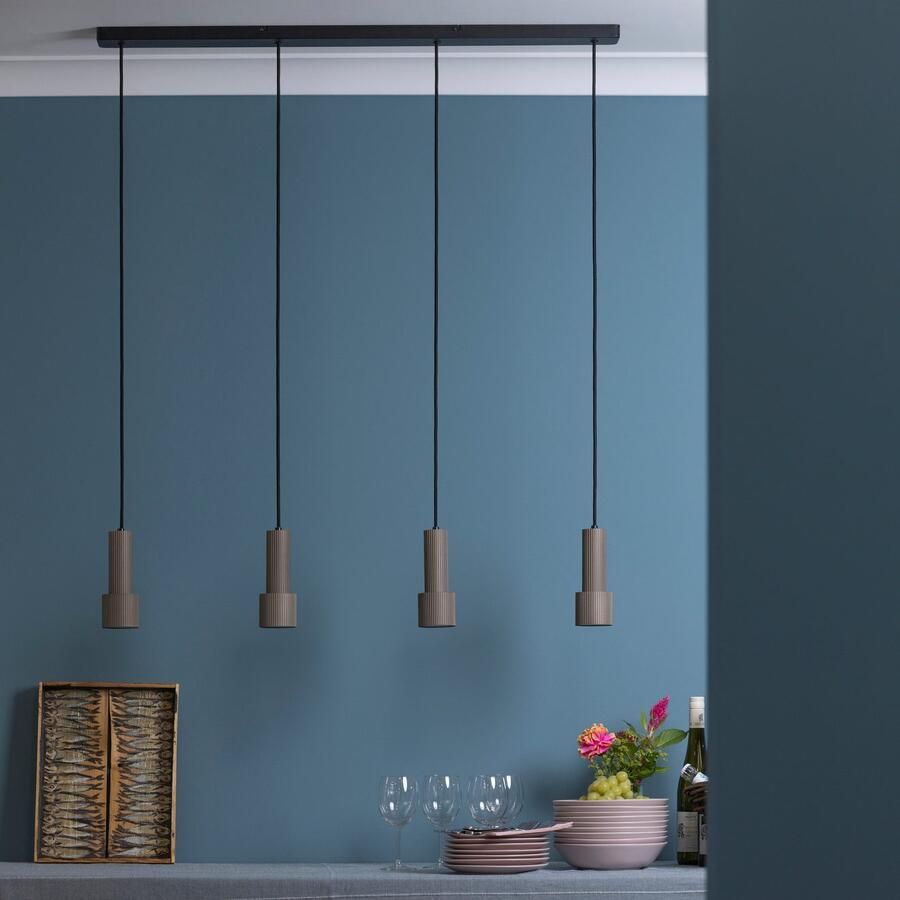 Brilliant Leuchten Hanglamp Cadiz 150 x 98 cm 4x gu10 fitting inkortbaar aluminium zwart bronzen kleur (1 stuk) - Foto 2