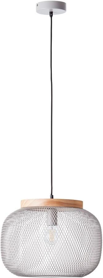 Brilliant Leuchten Hanglamp Giada Hanglamp 40 cm E27 inkortbaar metaal hout (1 stuk)