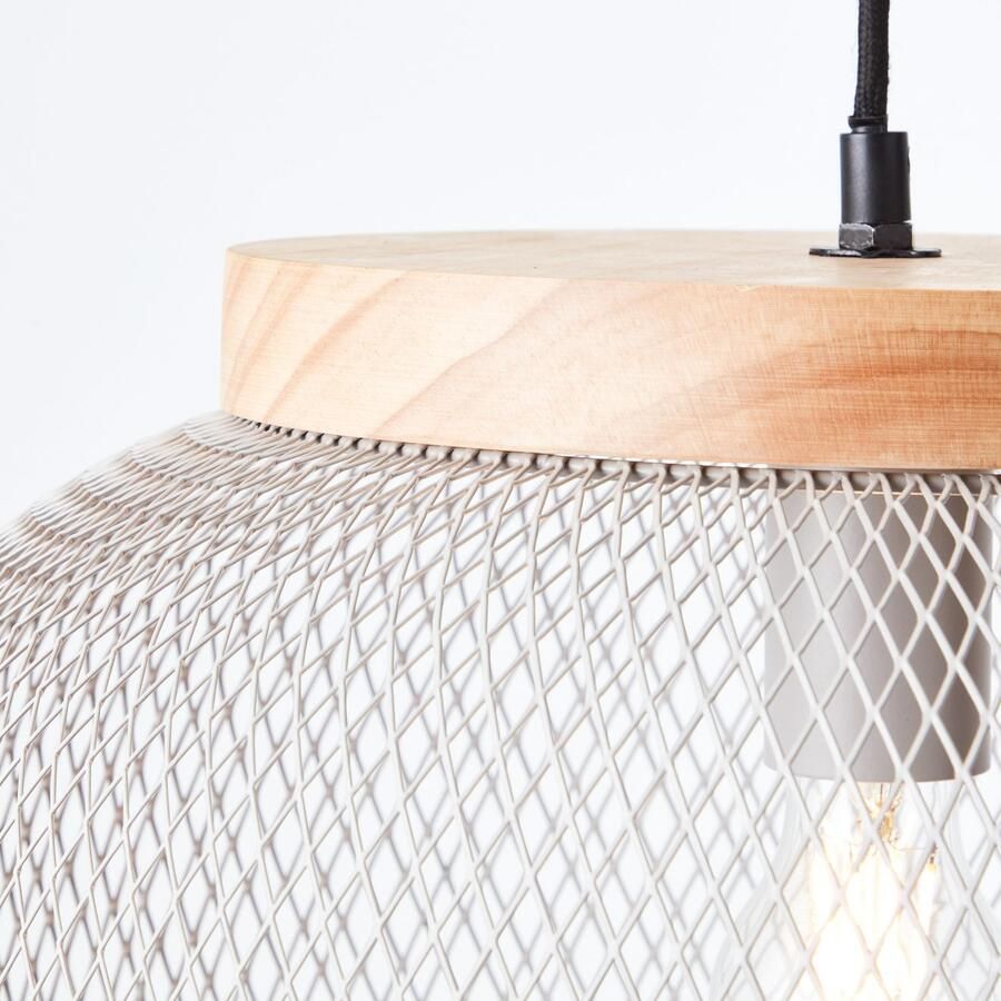 Brilliant Leuchten Hanglamp Giada Hanglamp 40 cm E27 inkortbaar metaal hout (1 stuk) - Foto 2
