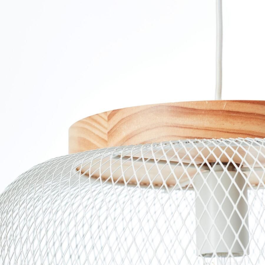 Brilliant Leuchten Hanglamp Giada Hanglamp 40 cm E27 inkortbaar metaal hout (1 stuk) - Foto 2