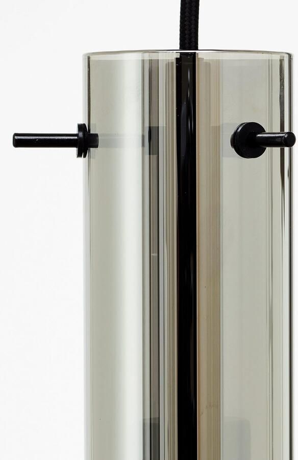 Brilliant Leuchten Hanglamp Glasini met rookglas 199 cm hoogte 95 cm breed 5 x e14 zwart (1 stuk) - Foto 2