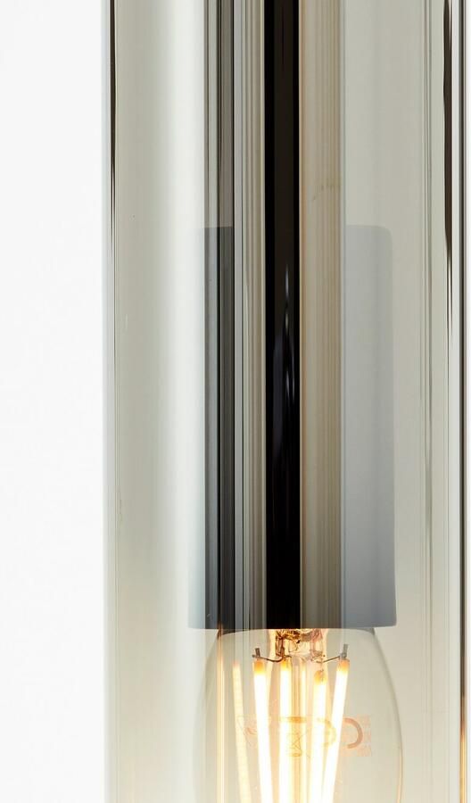 Brilliant Leuchten Hanglamp Glasini met rookglas 199 cm hoogte 95 cm breed 5 x e14 zwart (1 stuk) - Foto 3