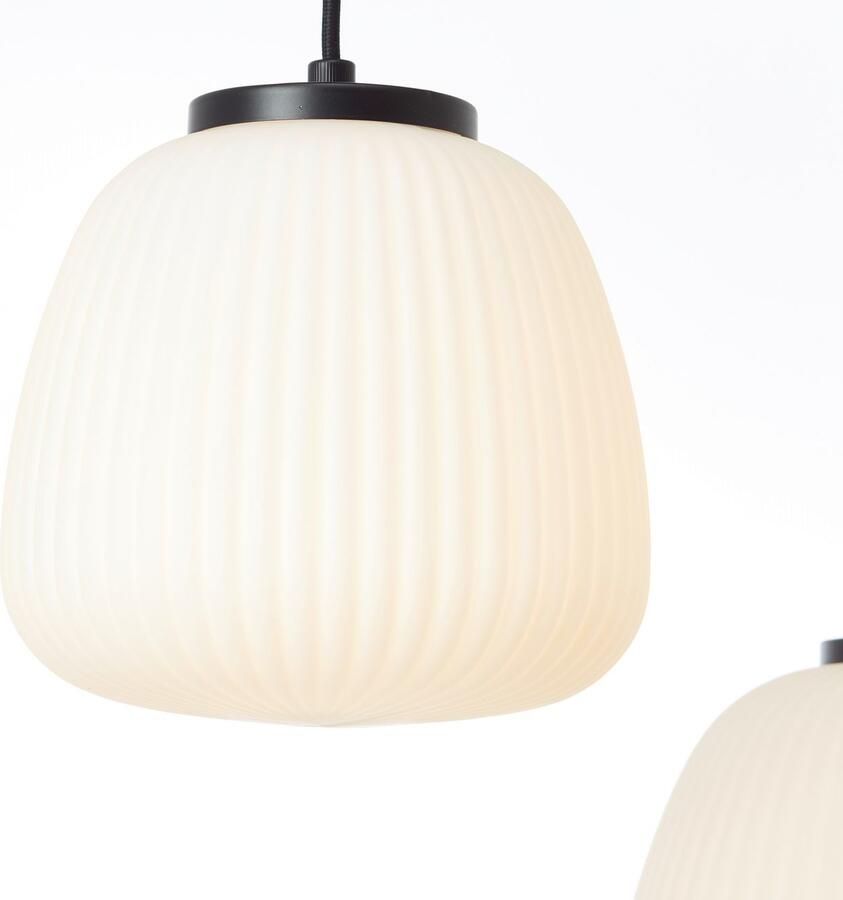 Brilliant Leuchten Hanglamp Kaizen 150 x 125 x 48 cm 5 x e27 inkortbaar geribbeld glas - Foto 2
