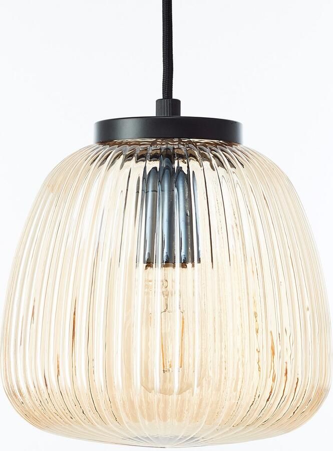 Brilliant Leuchten Hanglamp Kaizen 150 x 125 x 48 cm 5 x e27 inkortbaar geribbeld glas - Foto 2