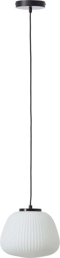 Brilliant Leuchten Hanglamp Kaizen 176 x 25 cm e27 inkortbaar geribbeld glas metaal wit zwart - Foto 2