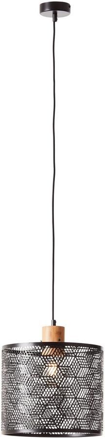 Brilliant Leuchten Hanglamp Santy 120 x 29 cm e27 metaal bamboe zwart natuurlijk - Foto 2