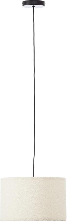 Brilliant Leuchten Hanglamp Teddy zachte teddy stof 150 x 35 cm e27 inkortbaar textiel beige - Foto 5