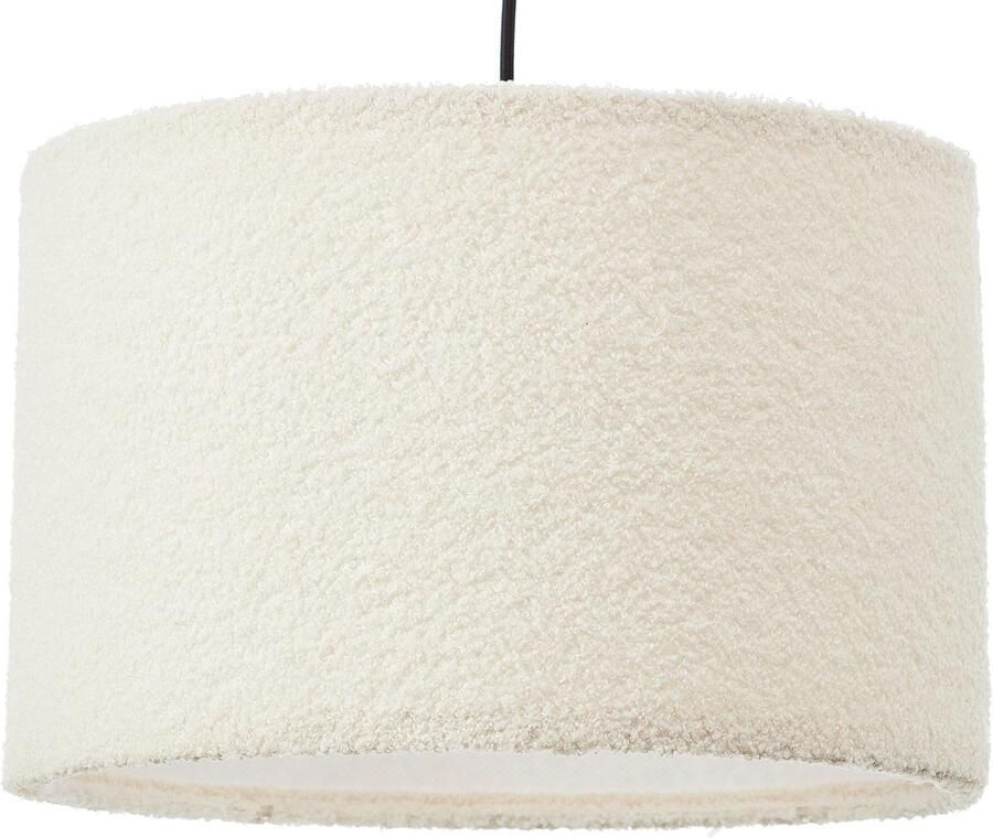 Brilliant Leuchten Hanglamp Teddy zachte teddy stof 150 x 35 cm e27 inkortbaar textiel beige - Foto 4