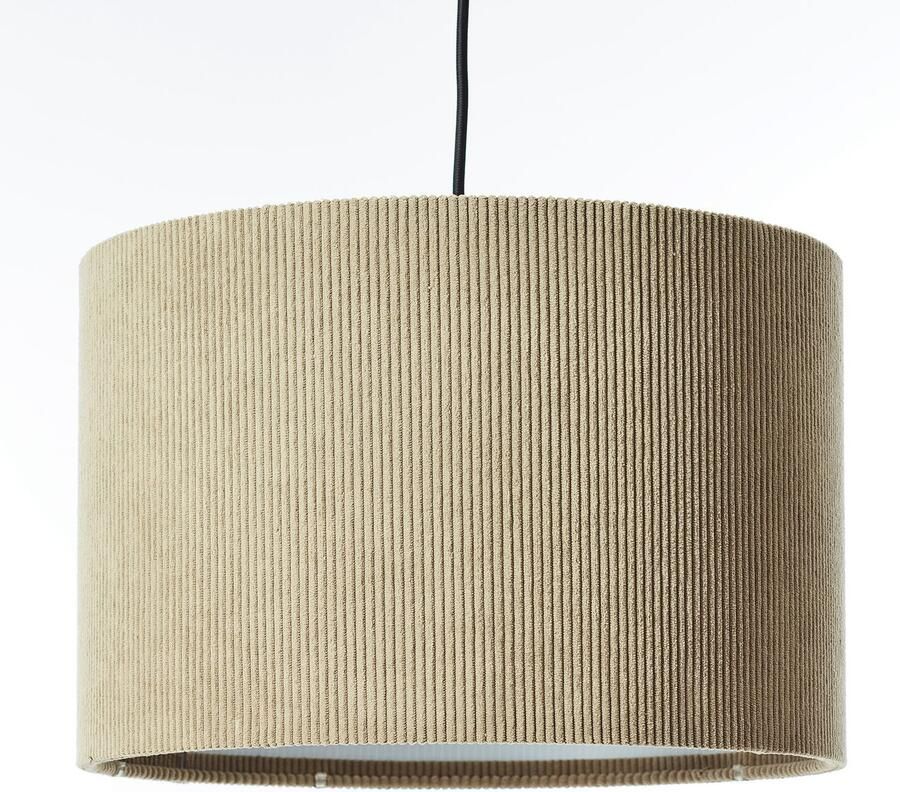 Brilliant Leuchten Hanglamp TONY met cord-lampenscherm 150 x 35 cm e27 inkortbaar textiel - Foto 4