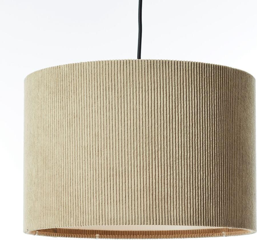 Brilliant Leuchten Hanglamp TONY met cord-lampenscherm 150 x 35 cm e27 inkortbaar textiel - Foto 3