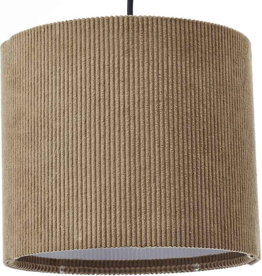 Brilliant Leuchten Hanglamp TONY met cord-lampenscherm 150 x 94 x 23 cm 3x e27 inkortbaar textiel grijs - Foto 2