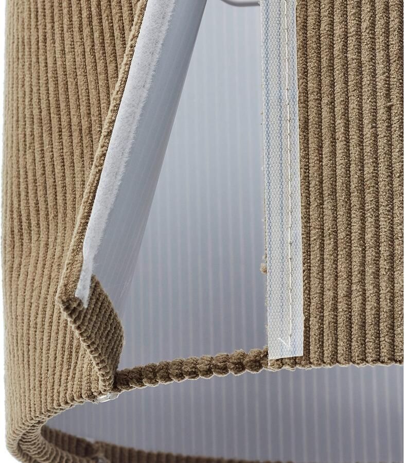 Brilliant Leuchten Hanglamp TONY met cord-lampenscherm 150 x 94 x 23 cm 3x e27 inkortbaar textiel grijs - Foto 3