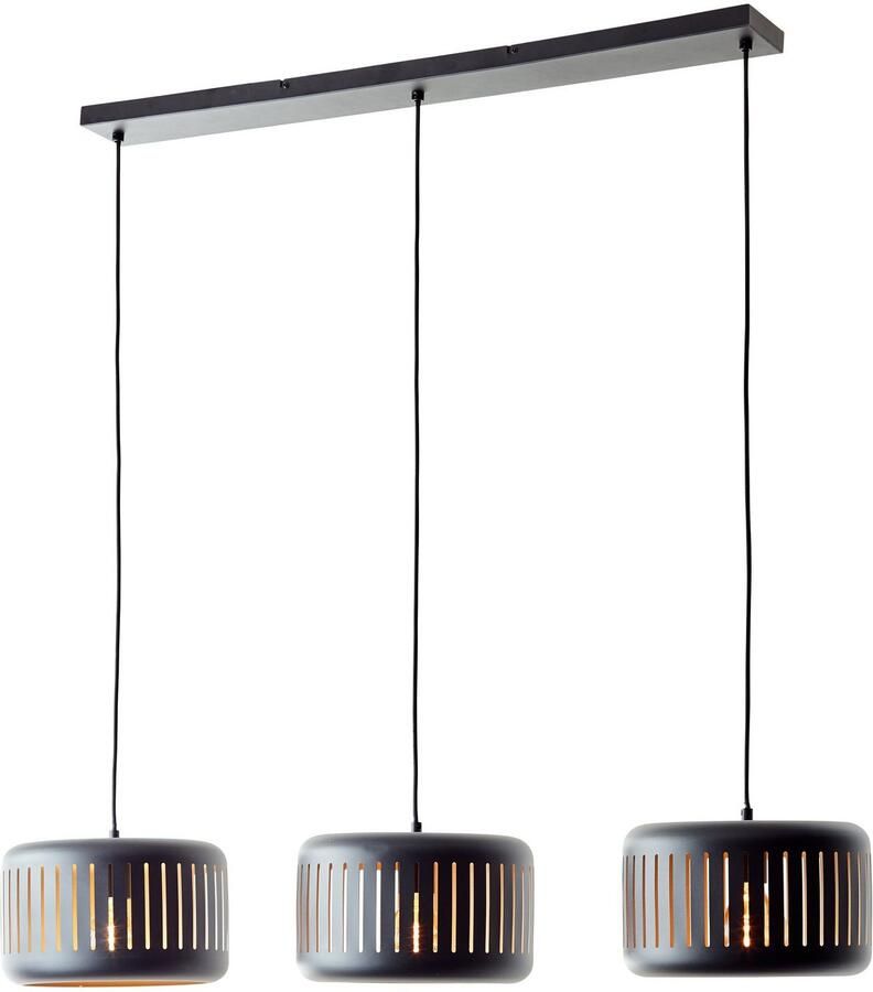 Brilliant Leuchten Hanglamp Tyas 120 x 110 x 27 cm 3 x e27 inkortbaar metaal zwart goudkleurig (1 stuk) - Foto 4