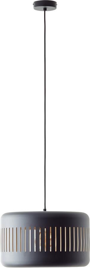 Brilliant Leuchten Hanglamp Tyas 120 x 38 cm 1 x e27 in te korten metaal zwart goudkleurig - Foto 5