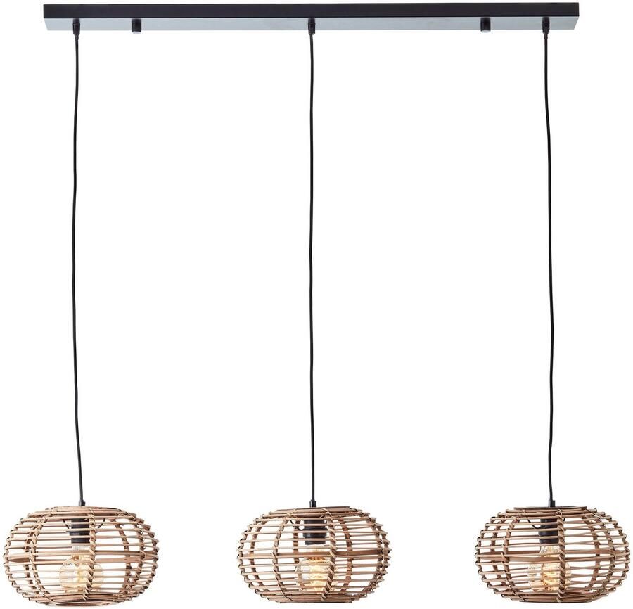 Brilliant Leuchten Hanglamp Woodball 3-vlamige bamboe hanglamp 3x e27 max. 40 w 142 cm x 111 cm (1 stuk)