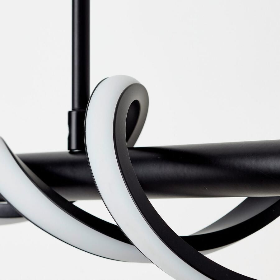 Brilliant Leuchten Led-hanglamp Amalie Hoogte 150 cm breedte 76 cm 2100 lm inkortbaar metaal kunststof zwart - Foto 2