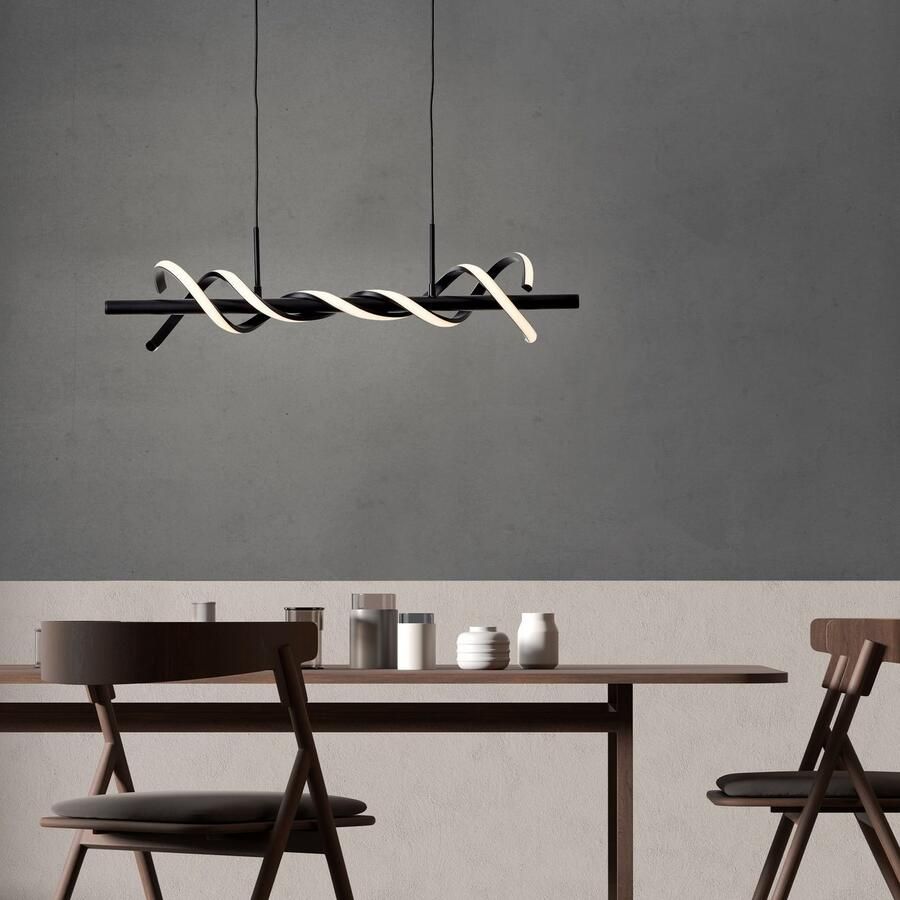Brilliant Leuchten Led-hanglamp Amalie Hoogte 150 cm breedte 76 cm 2100 lm inkortbaar metaal kunststof zwart - Foto 4