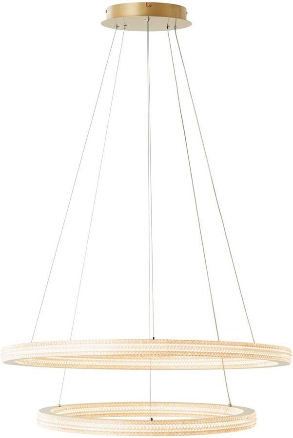 Brilliant Leuchten Led-hanglamp Calvi 11200 lm hoogte 150 cm ø 80 cm aluminium kunststof matgoudkleur - Foto 3