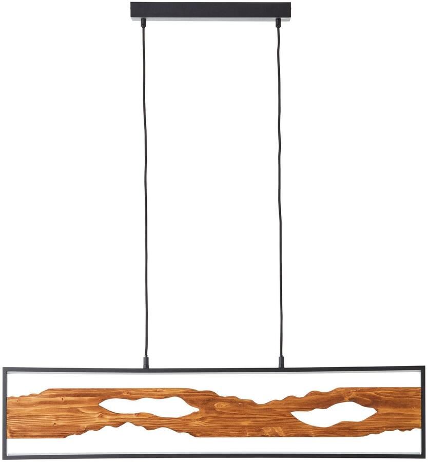 Brilliant Leuchten Led-hanglamp Chaumont Breedte 100 cm 2300 lm inkortbaar Aluminium Metaal Hout zwart hout - Foto 2