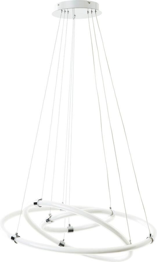 Brilliant Leuchten Led-hanglamp Poolen 8000 lumen ø 79 cm aluminium kunststof chroomkleurig - Foto 3