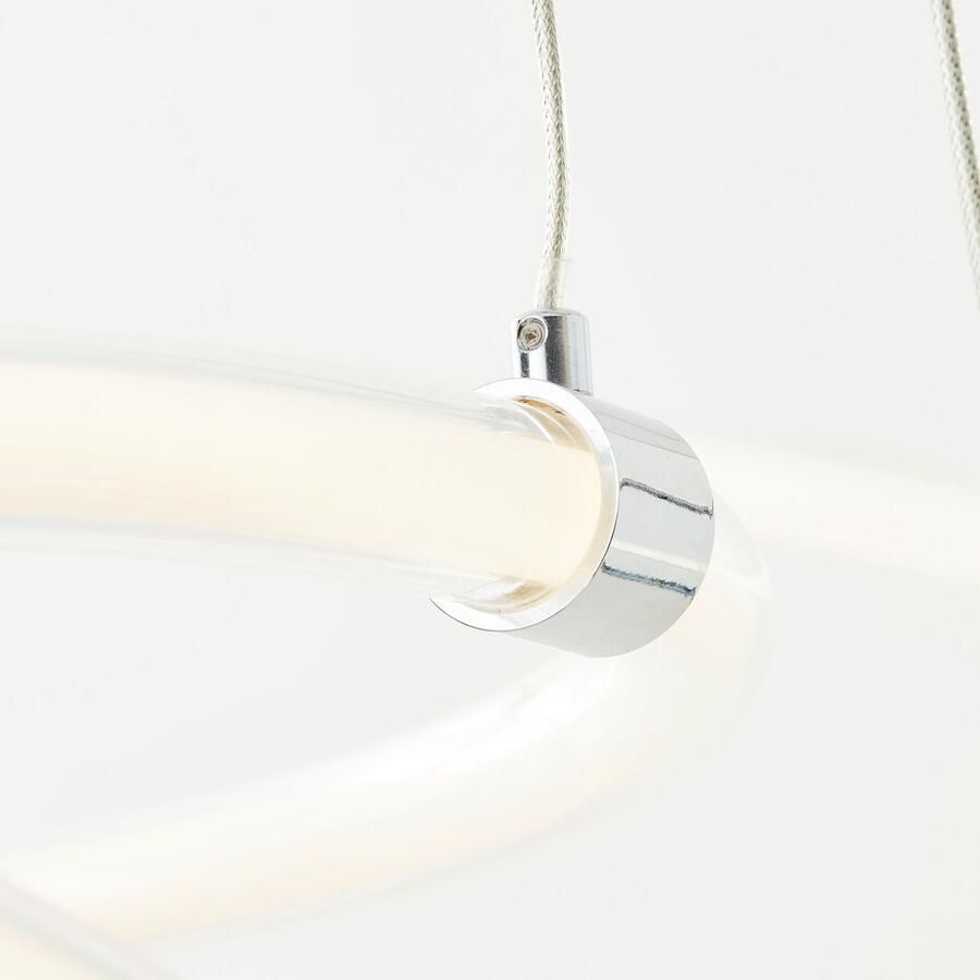 Brilliant Leuchten Led-hanglamp Poolen 8000 lumen ø 79 cm aluminium kunststof chroomkleurig - Foto 4