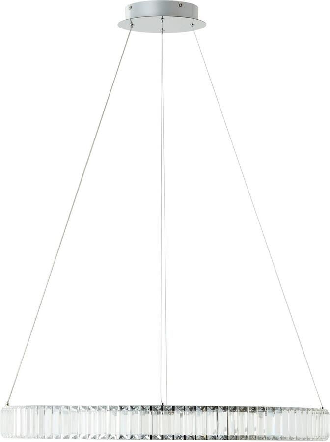 Brilliant Leuchten Led-hanglamp Queen Hoogte 150 cm Ø 80 cm 6000 lm inkortbaar aluminium kunststof chroomkleurig - Foto 2