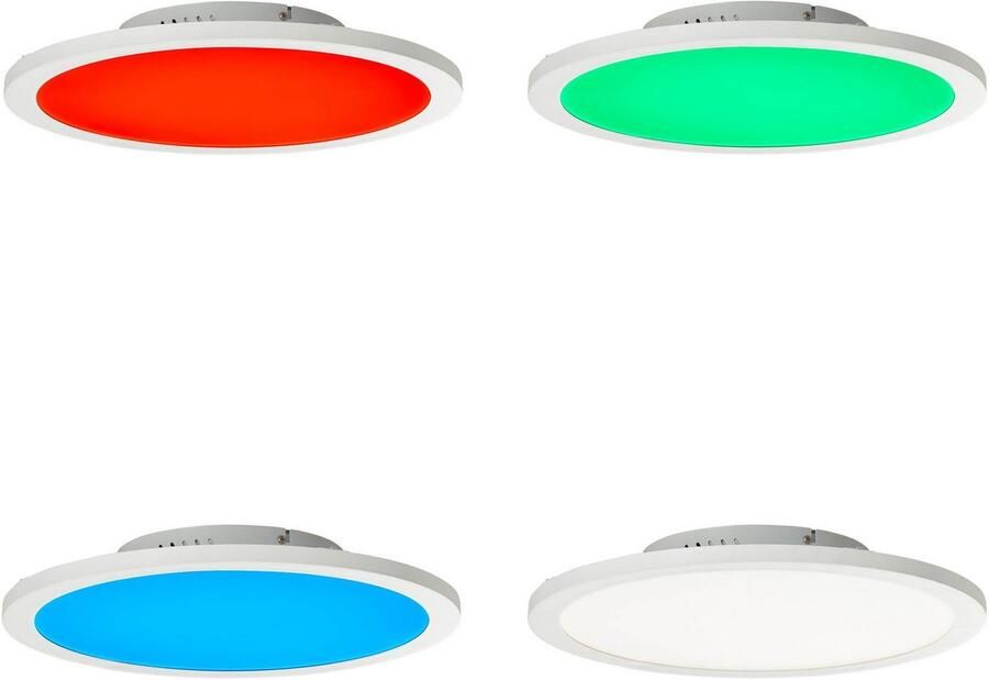 Brilliant Leuchten Led-plafondlamp Abie Ø 40 cm RGB dimbaar CCT afstandsbediening metaal kunststof wit (1 stuk) - Foto 7