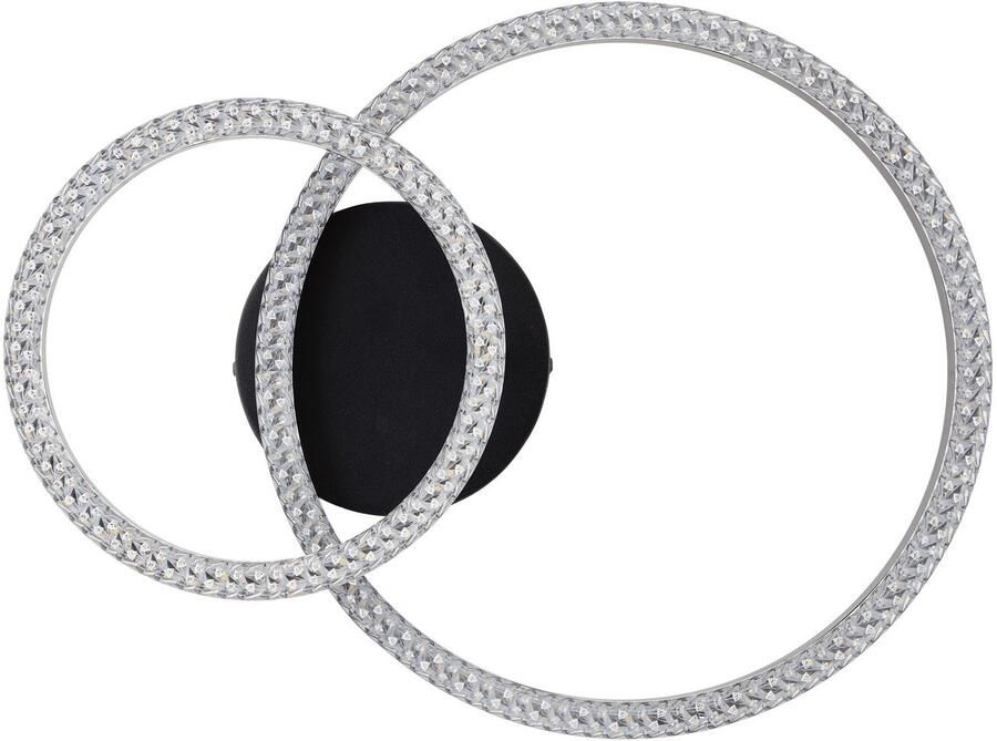 Brilliant Leuchten Led-plafondlamp AURELIA 40 x 30 cm 2500 lm 4000 k draaibaar kristaloptiek zwart - Foto 2