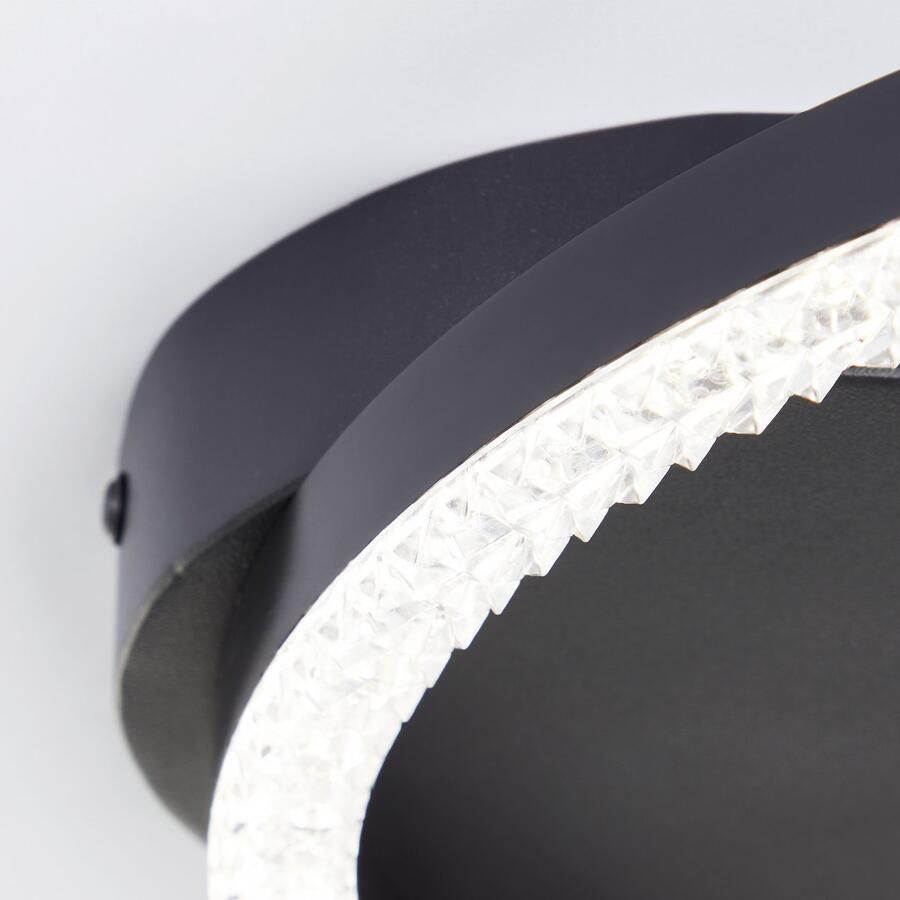 Brilliant Leuchten Led-plafondlamp AURELIA Kristaloptiek Ø 30 cm 1500 lm 4000 K metaal kunststof zwart