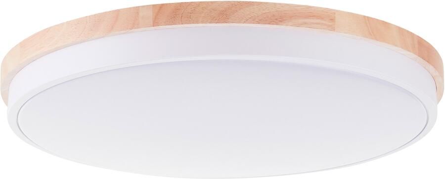 Brilliant Leuchten Led-plafondlamp Baarlo Ø 50 cm 4500 lm 3000-6500 K dimbaar afstandsbediening hout metaal - Foto 6